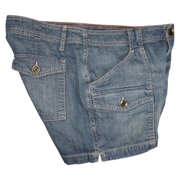 Eddie Bauer Denim Shorts Women’s 8 Blue Utility Pocket Casual - Picture 5 of 5